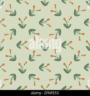 Drawing buds meadow flowers. Beautiful floral seamless pattern. Cute nature abstract background vector wallpaper. Line art botanical illustration grap Stock Vector