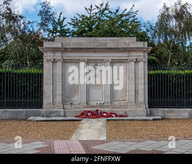 Maze Hill War Memorial remembers 1,600 local dead and casualties in World War One. Greenwich park, Charlton Way, London SE3, UK.Sandstone memorial Stock Photo