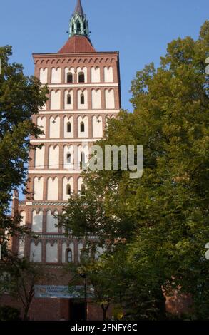 PL-Poland / East Prussia / 8/1995 Allenstein, the old castle of the Teutonic Knights // Places / Cities / History / Eastern Conquest / Knights' Order The settlement was first mentioned in writing in 1348. The castle was built by the bishops of Moravia. In 1772 Allenstein came to Prussia, in the referendum in 1920 the majority voted for Germany, since 1945 it is Polish. [automated translation] Stock Photo