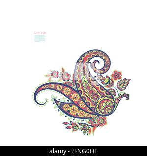 Vector Isolated indian pattern with paisley Stock Vector