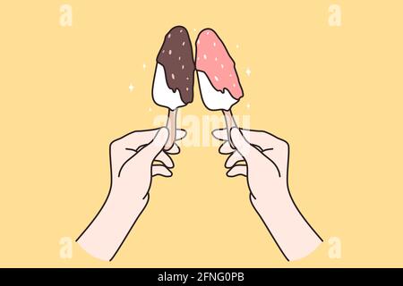 Desserts and sweet food concept Stock Vector