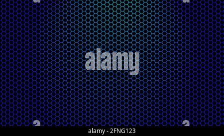 Blue Light and Black Hexagons background illustration Stock Vector