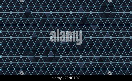 Blue backdrop and 3D triangles abstract wallpaper Stock Vector