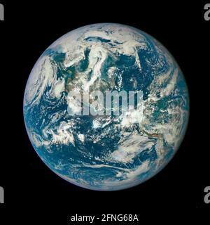 EARTH - 20 July 2015 - This remarkable NASA image released today (20 July 2015) shows the Earth as seen on 06 July 2015 from a distance of one million Stock Photo