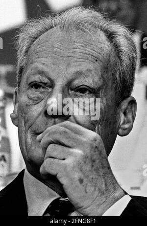Willy Brandt, former Chancellor of the Federal Republic of Germany. [automated translation] Stock Photo