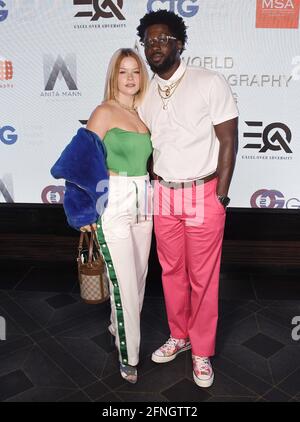 Los Angeles, USA. 16th May, 2021. (L-R) Sara Biv and Calvit Hodge at the 10th Annual World Choreography Awards held at the Avalon in Hollywood, CA on Sunday, ?May 16, 2021. (Photo By Sthanlee B. Mirador/Sipa USA) Credit: Sipa USA/Alamy Live News Stock Photo