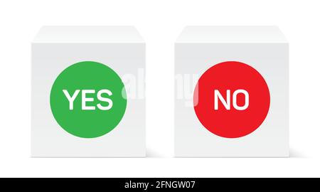 Yes or No choice concept, vector illustration. Stock Vector