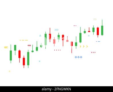 Finace trading graph Stock Vector