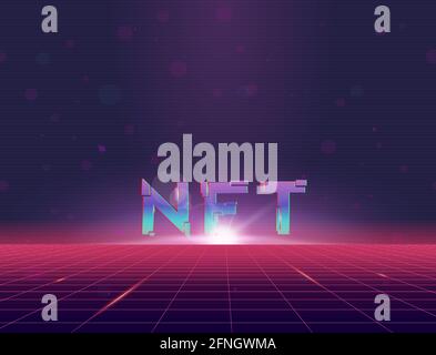 NFT futuristic background Stock Vector