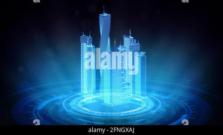 cg 3d illustration of industry, poligonal urban district rendered Stock ...