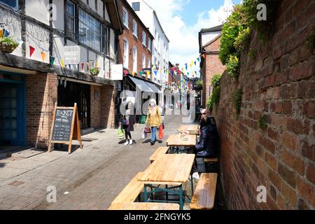 Church Street Hereford UK an attractive shopping street in May 2021 Stock Photo