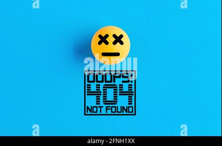 404 Error Page Not Found Concept And A Broken Or Dead Link Symbol As A Kitten Cat Emerging From A Hole Holding A Sign With Text For Breaking Stock Photo Alamy