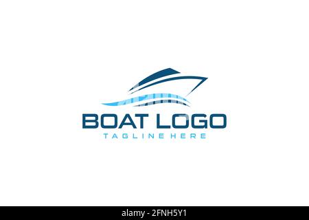 Boat Logo Design Template Vector Graphic Branding. Stock Vector