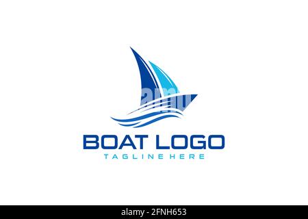 Boat Logo Design Template Vector Graphic Branding. Stock Vector