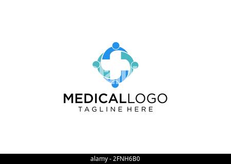 Medical pharmacy logo design template.- vector. Stock Vector