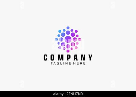 Technology Logo, Modern, Minimalist, Futuristic Vector Logo Template Gradient. Stock Vector