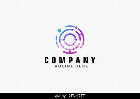 Technology Logo, Modern, Minimalist, Futuristic Vector Logo Template Gradient. Stock Vector