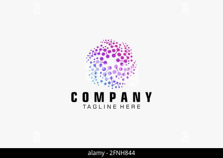 Technology Logo, Modern, Minimalist, Futuristic Vector Logo Template Gradient. Stock Vector