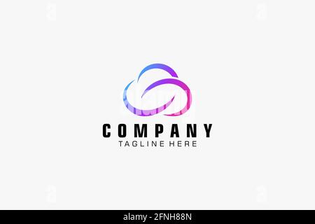 Technology Logo, Modern, Minimalist, Futuristic Vector Logo Template Gradient. Stock Vector