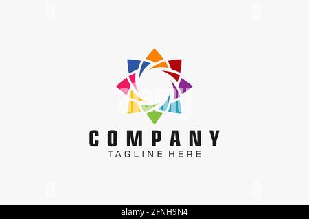 Abstract logo. Minimalistic logo design. Creative logo. Beautiful and simple. Stock Vector