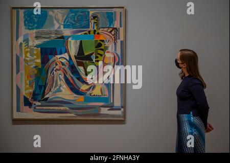 London, UK. 17 May 2021. Muse of Construction, 1939 - Eileen Agar: Angel of Anarchy, a major retrospective of her work. The exhibition is the largest of Agar's work to date and celebrates the crucial role that she played within the development of European twentieth century culture. It features over 100 paintings, collages, photographs, assemblages and archive material, much of which has been rarely exhibited. Whitechapel Gallery's new exhibitions as it re-opens after the latest lockdown - Timed entry will be in place with a one-way system around the gallery amongst other Coronavirus precaution Stock Photo