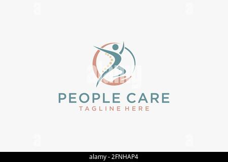 Social Humanity People Logo. Flat Vector Logo Design Template. Stock Vector