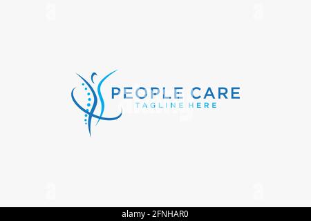 Social Humanity People Logo. Flat Vector Logo Design Template. Stock Vector
