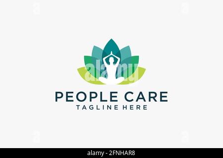 Social Humanity People Logo. Flat Vector Logo Design Template. Stock Vector