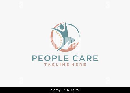 Social Humanity People Logo. Flat Vector Logo Design Template. Stock Vector