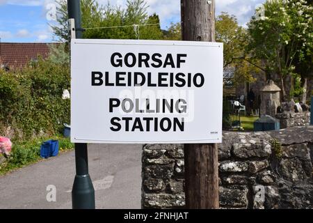 Local elections, Tintern, Wye Valley, Wales May 2021 Stock Photo