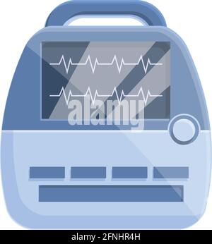 Health defibrillator icon. Cartoon of Health defibrillator vector icon for web design isolated on white background Stock Vector