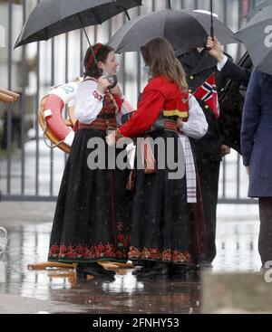 Princess Märtha Louise and Maud Angelica Behn during celebration of Constitution Day in Oslo, Norway on May 17, 2021. Photo by Marius Gulliksrud/Stella Pictures/ABACAPRESS.COM Stock Photo