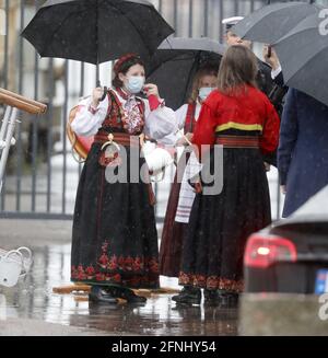 Princess Märtha Louise and Maud Angelica Behn during celebration of Constitution Day in Oslo, Norway on May 17, 2021. Photo by Marius Gulliksrud/Stella Pictures/ABACAPRESS.COM Stock Photo