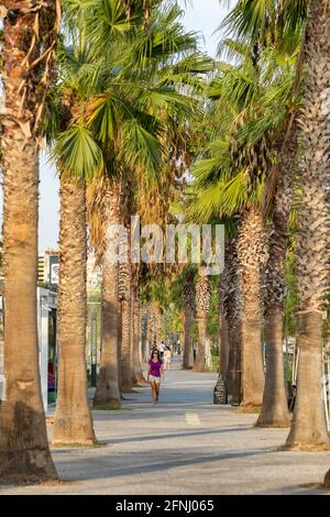 Konyaalti beach promenade in Antalya, Turkey Stock Photo