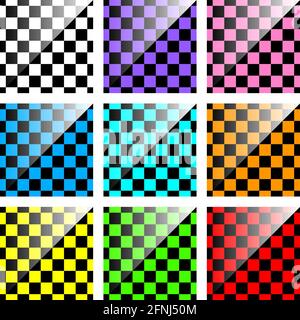 colored checkerboard, chessboard, chesstable. checkered, squares seamlessly repeatable pattern – Stock vector illustration, Clip-art graphics Stock Vector