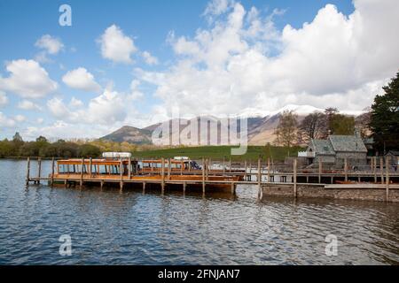 Looking over Derwent water from Friar's crag Stock Photo