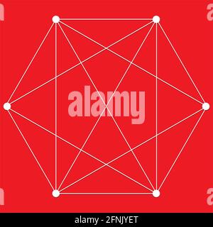 Interlocking, interconnect polygon shape, elemenet – Stock vector illustration, Clip-art graphics Stock Vector