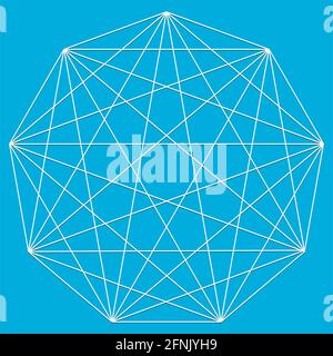 Interlocking, interconnect polygon shape, elemenet – Stock vector illustration, Clip-art graphics Stock Vector