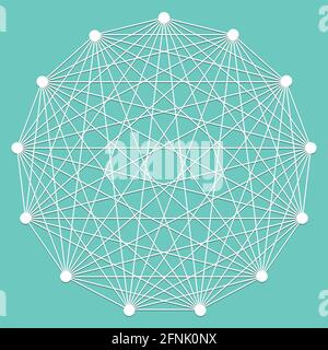 Interlocking, interconnect polygon shape, elemenet – Stock vector illustration, Clip-art graphics Stock Vector