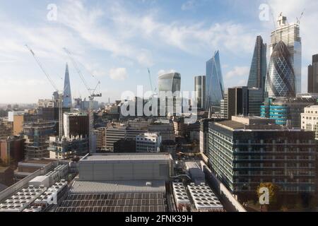 City of London skyline, view from Aldgate Tower, London , england Stock Photo