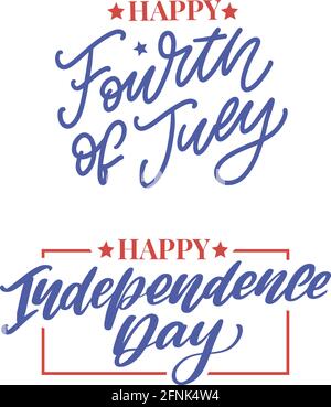 Fourth 4 of July stylish american independence day design Fourth of July Stock Vector