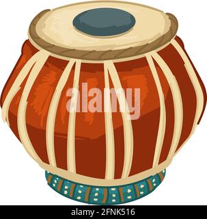 Indian drums, old fashioned music instruments Stock Vector