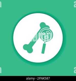 Bone densitometry color glyph icon. Medical and scientific concept. Laboratory diagnostics. Pictogram for web, mobile app, promo. UI UX design element Stock Vector