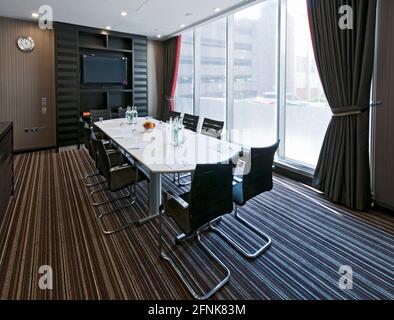 empty meeting room at hotel in England Stock Photo