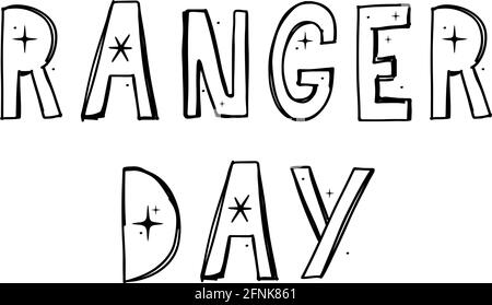 World Ranger Day . Text letter design suitable for greeting card poster and banner Stock Vector