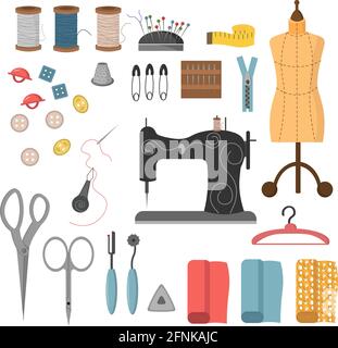 https://l450v.alamy.com/450v/2fnkajc/a-set-of-sewing-tools-threads-needles-buttons-and-sewing-machine-mannequin-and-fabric-cuts-2fnkajc.jpg