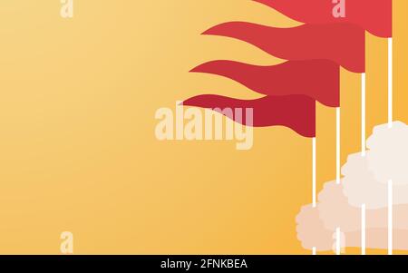 Parade Vector illustration with copy space in flag design Stock Vector