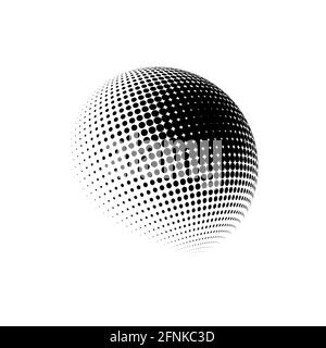halftone globe logo vector symbol icon design. Beautiful illustration ...
