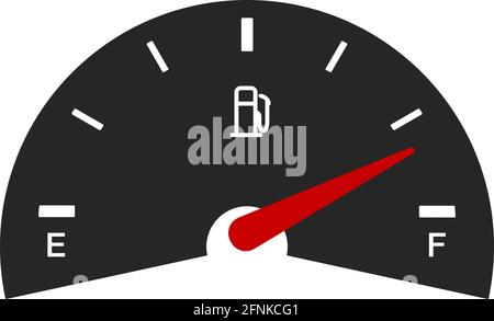 Fuel gauge for your design. Full and empty signs. Vector illustration ...