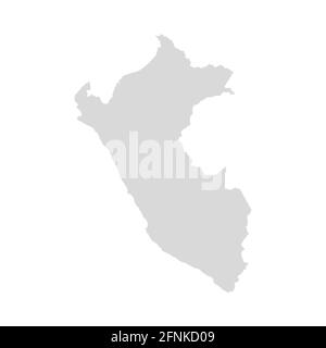 Peru vector country map. Machu picchu America peruvian background shape Stock Vector